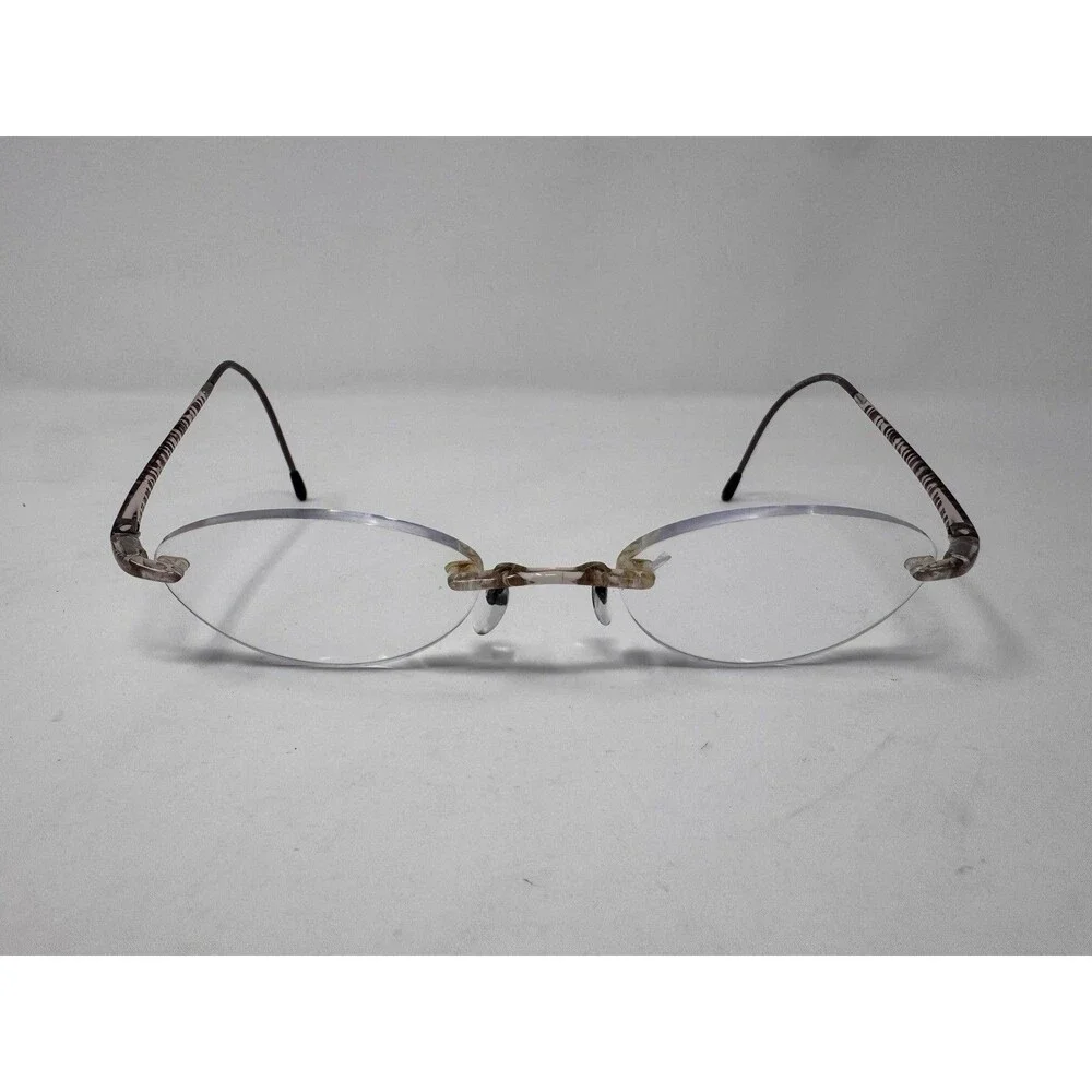 Silhouette SPX 1520 Pink Brown Rimless Eyeglass Frames 50-21-135 Austria Made